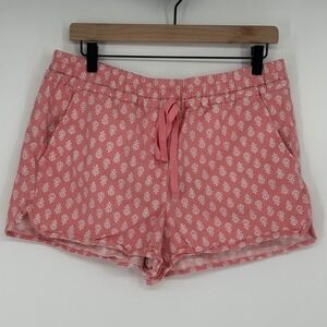 LOFT Outlet Women's Pink Floral Print Drawstring Shorts Size M